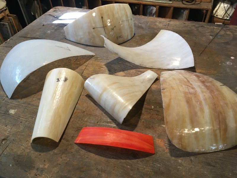 Bent slag glass lamp repair Stained glass lamp repair