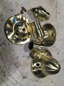 Antique lighting parts repaired
