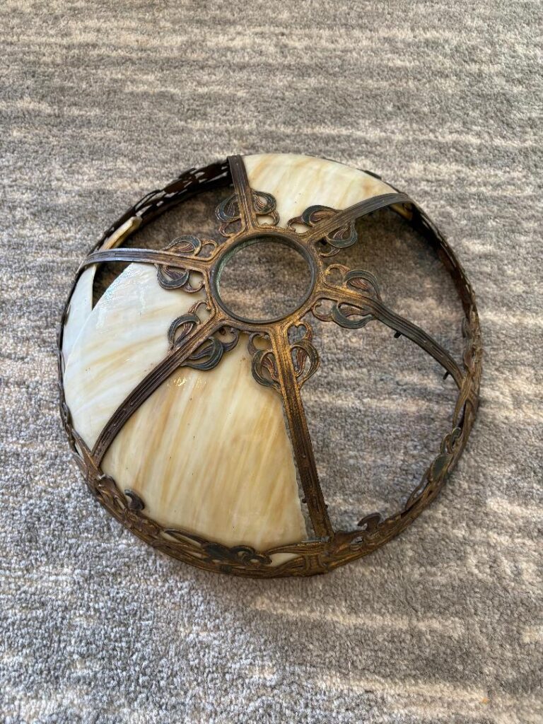 Slag glass lamp replacement panels