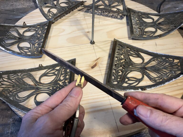 Slag glass lamp shade repair